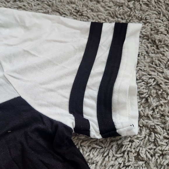 NO Boundaries womens Black Stripe jr size X Large 15/17 T shirt Wild Hearts - Picture 4 of 6